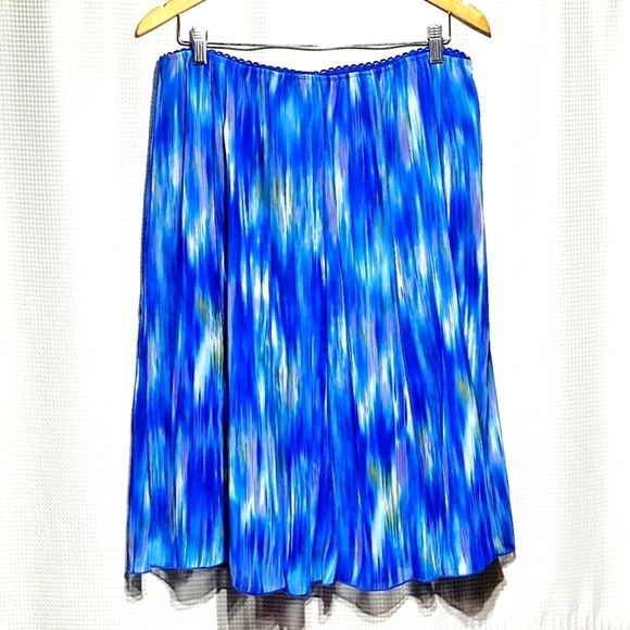 Dressbarn Dresses & Skirts - Dressbarn Blue White Purple 12 Panel Skirt (18/20)